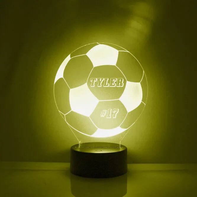 7 color LED Football Night Light Custom Name & digital Lamp Gifts for Kids - Family Watchs