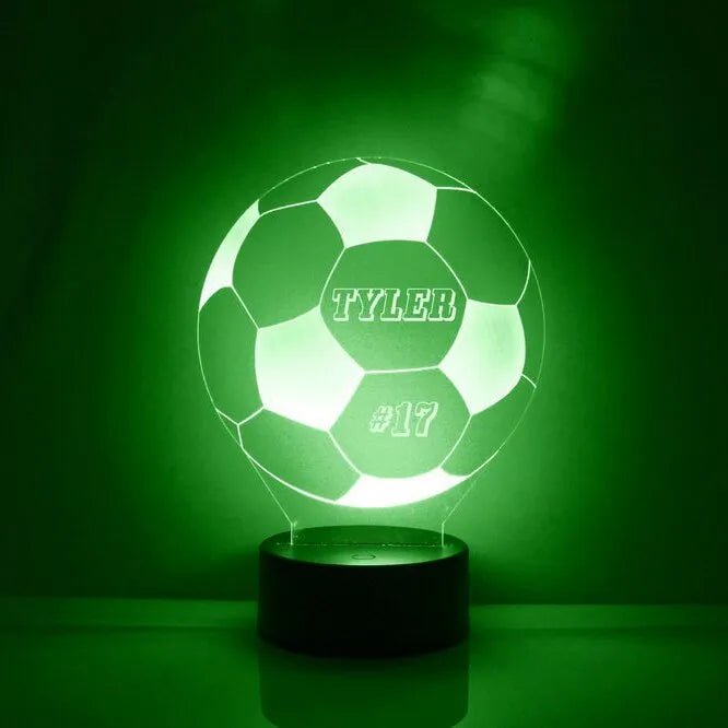 7 color LED Football Night Light Custom Name & digital Lamp Gifts for Kids - Family Watchs