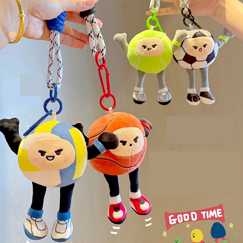 Ball Plush Keychain Small Soft Plush Cute Toys - Family Watchs