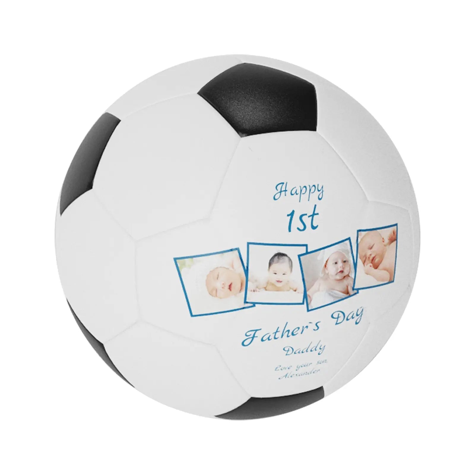 Best Dad Father's Day Photo Gifts Soccer Ball - Family Watchs