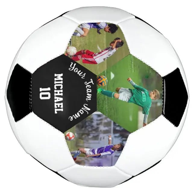 Create Your Own Team Player Photo Name Number Soccer Ball - Family Watchs