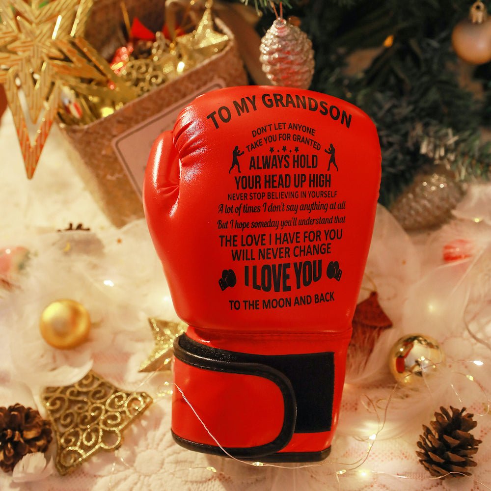 FAMILYWATCHS Gift Customized Personalise Boxing Gloves For Grandson - Family Watchs