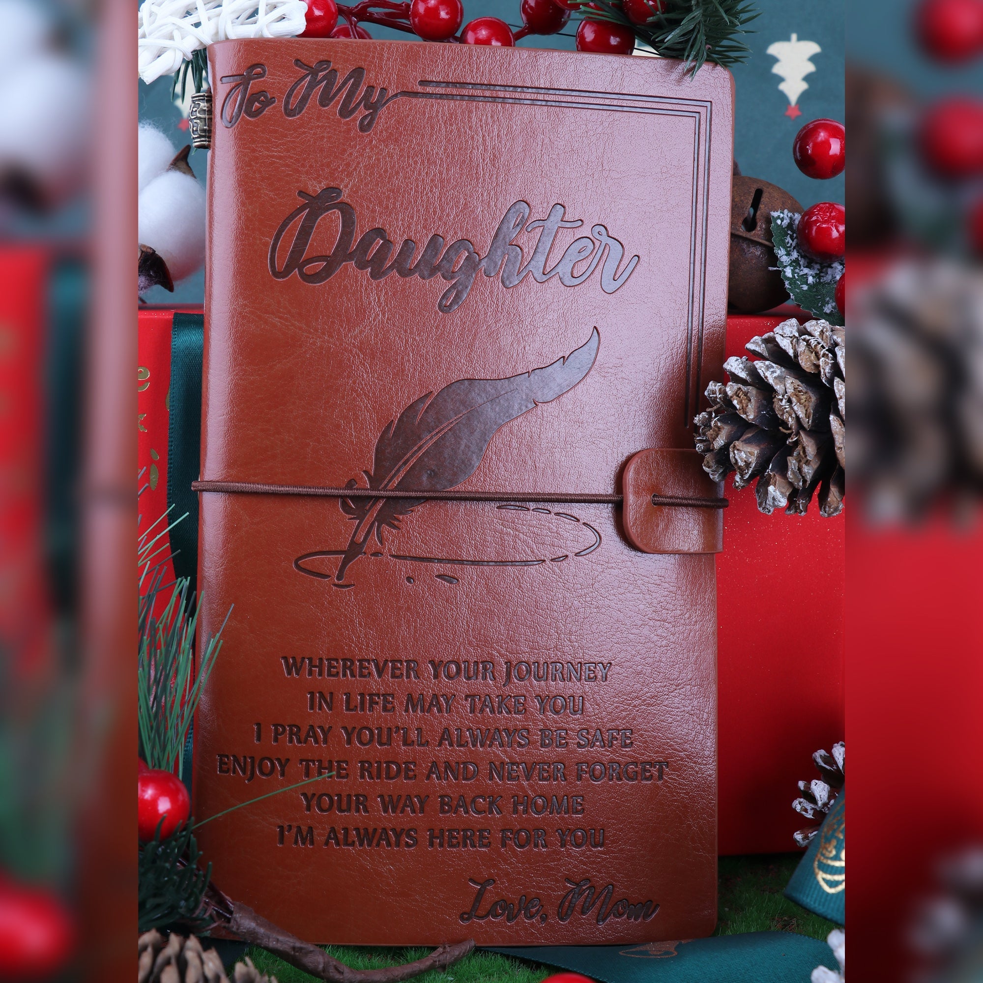 FAMILYWATCHS Gift Customized Personalise Leather Journal Mom To Daughter - Family Watchs