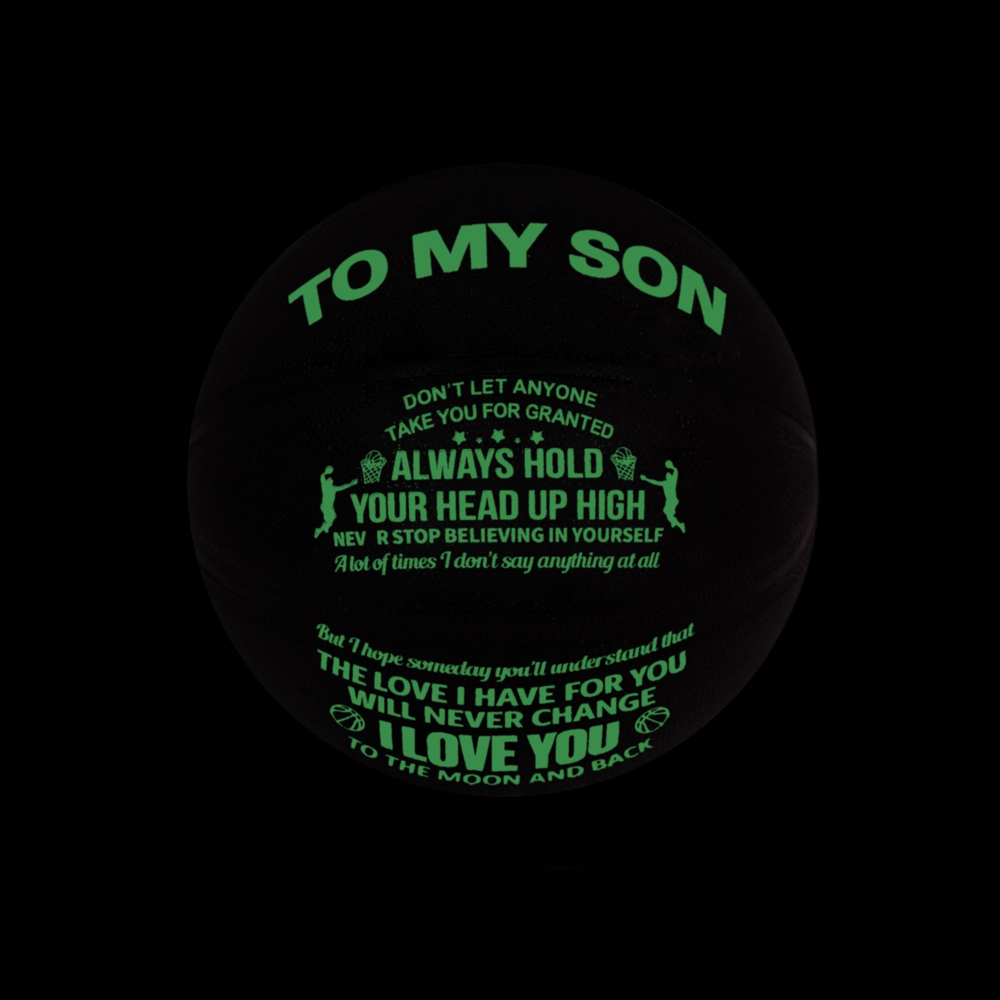 Familywatchs Gift Customized Personalise luminous Basketballs For Son,Size 7 (29.5 inches) - Family Watchs