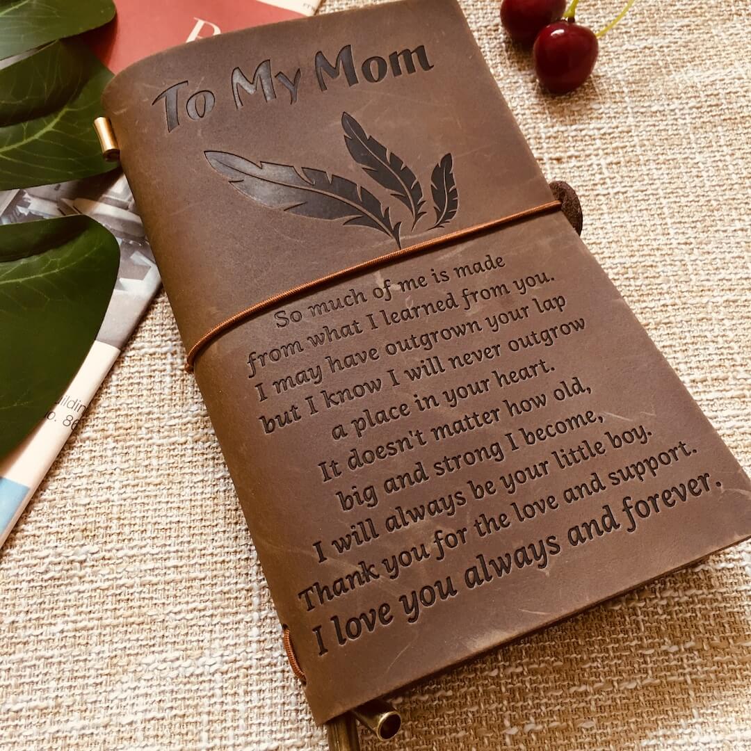 FAMILYWATCHS Gift Customized Personalise Vintage Journal For Mom - Family Watchs