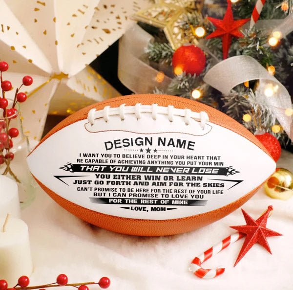 Mom To Son - Love You Birthday Graduation Christmas Holiday Gift Personalized Football - Family Watchs