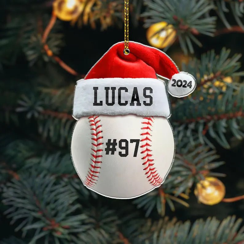 Personalized Baseball Christmas Ornament, Baseball Ornament, Baseball Ornament, Baseball Ornament Personalized, Baseball Mom Gift,Coach gift - Family Watchs