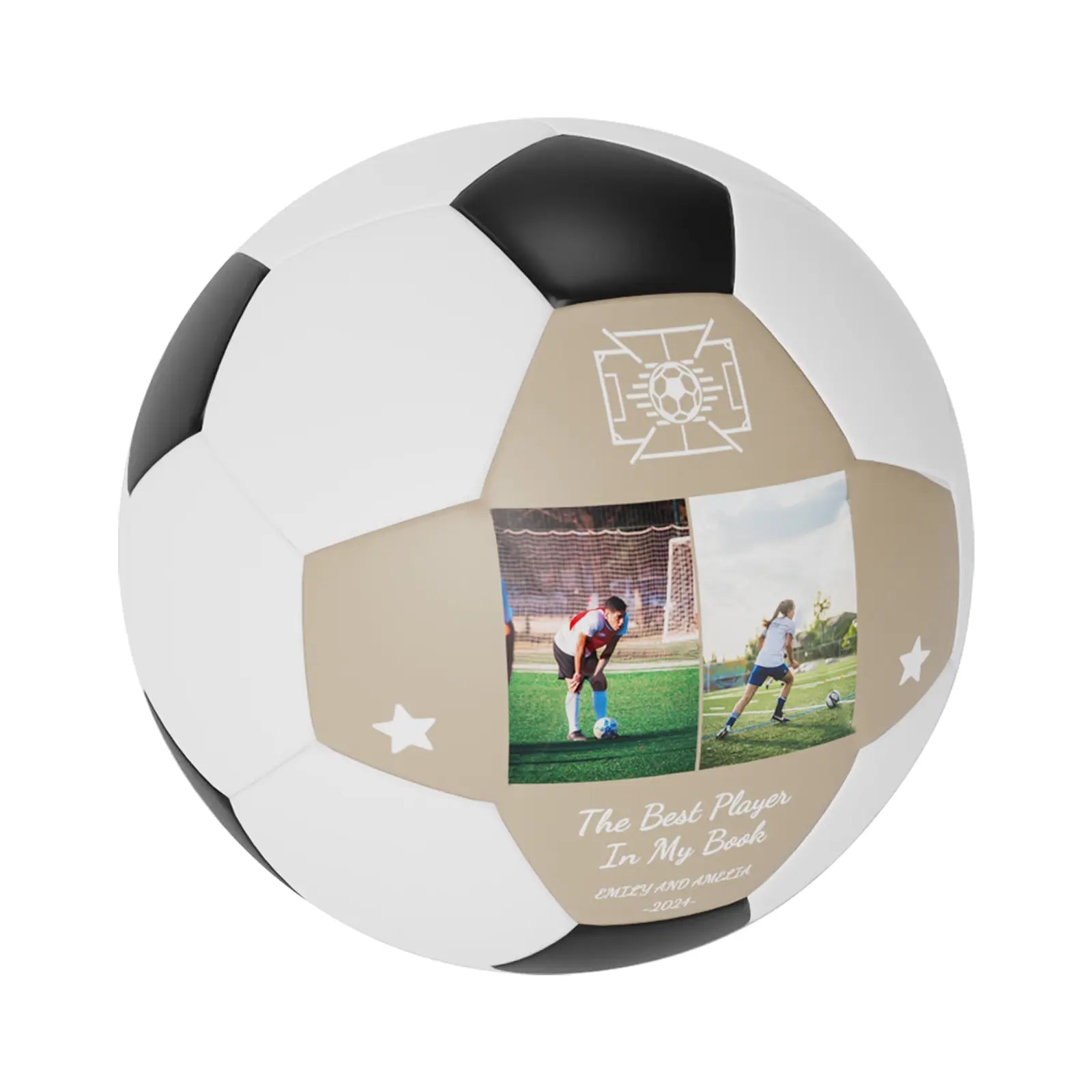 Personalized Custom 3 Photo Paris Olympics Themed Soccer Ball - Family Watchs