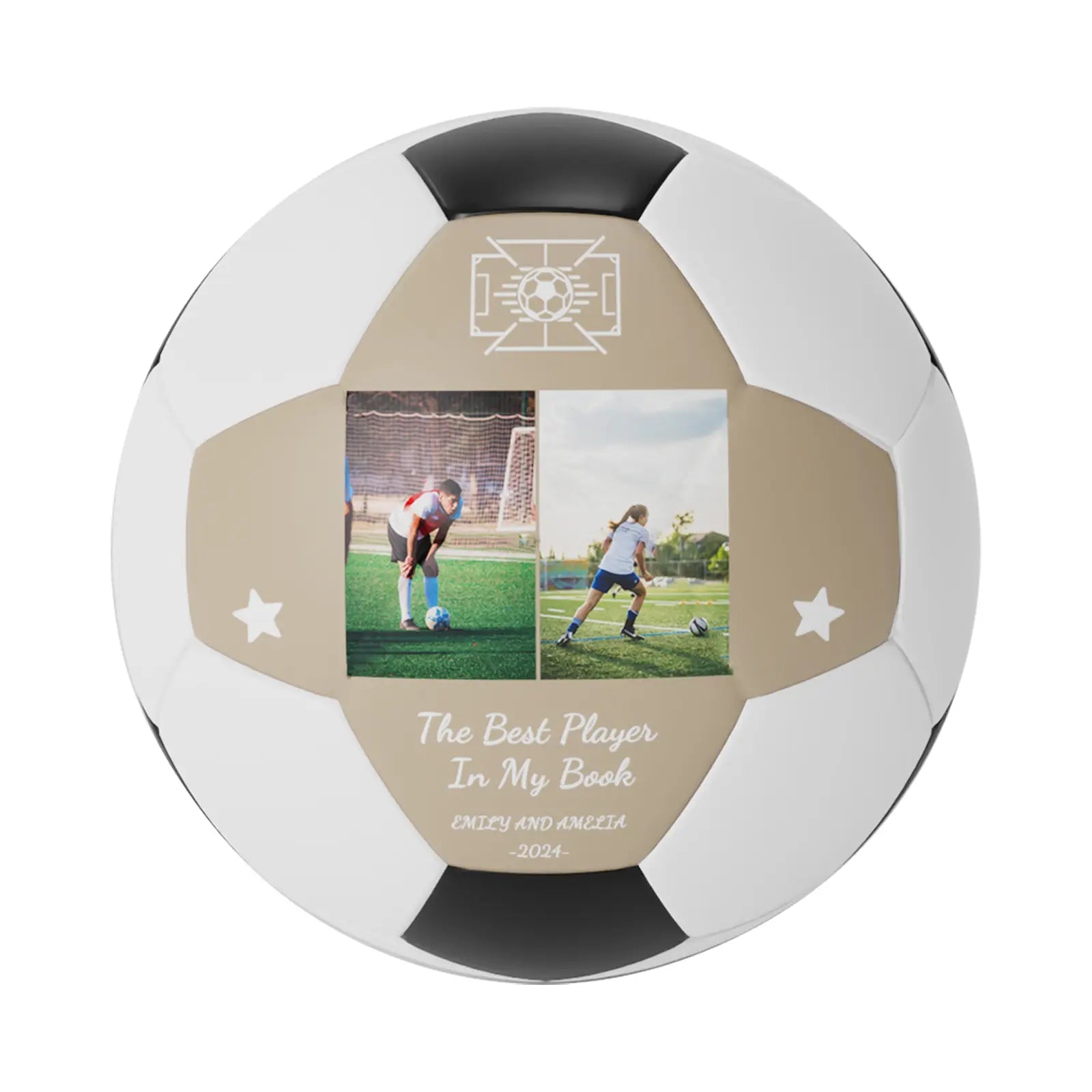 Personalized Custom 3 Photo Paris Olympics Themed Soccer Ball - Family Watchs