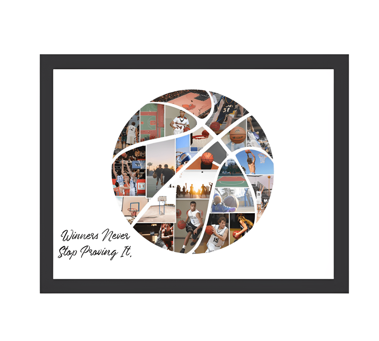 Personalized Custom Basketball Photo Collage Team Gift - Family Watchs