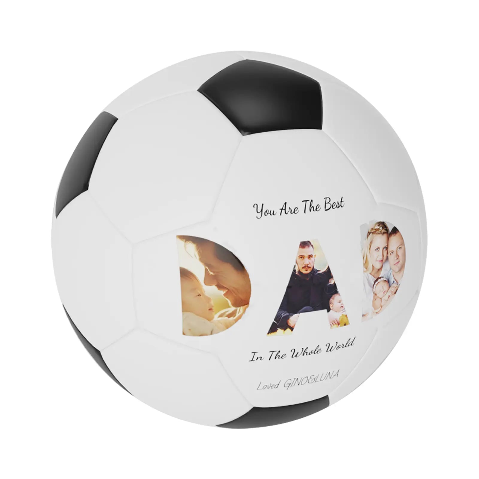 Personalized Custom Father's Day Gift Soccer Ball For Dad - Family Watchs