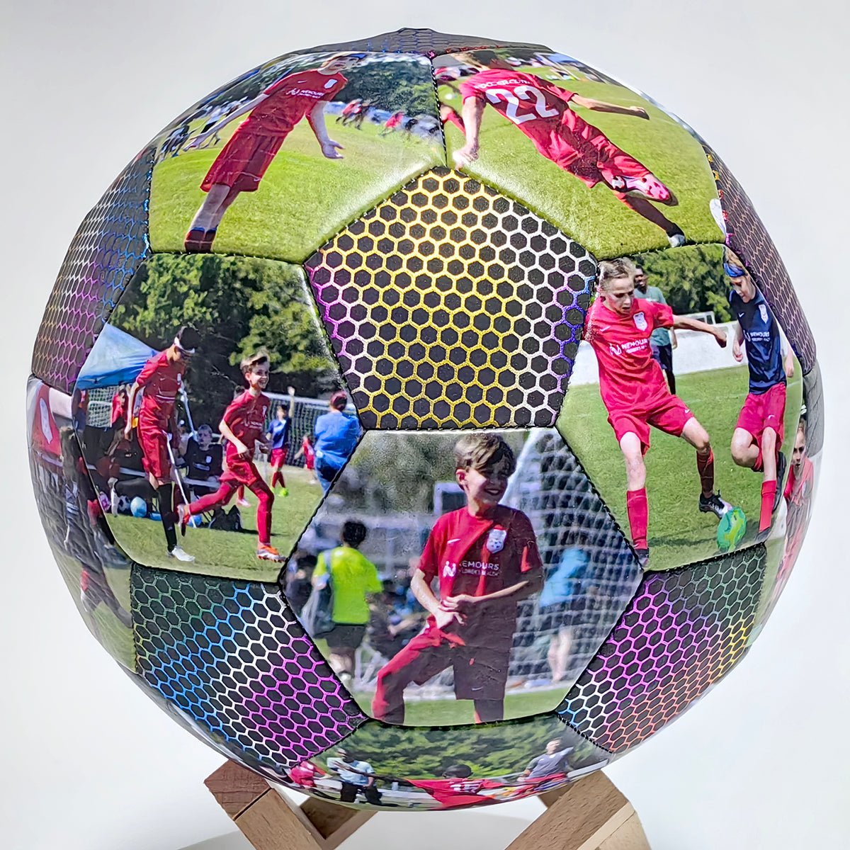 Personalized Custom Holographic Reflective Soccer Ball - Family Watchs