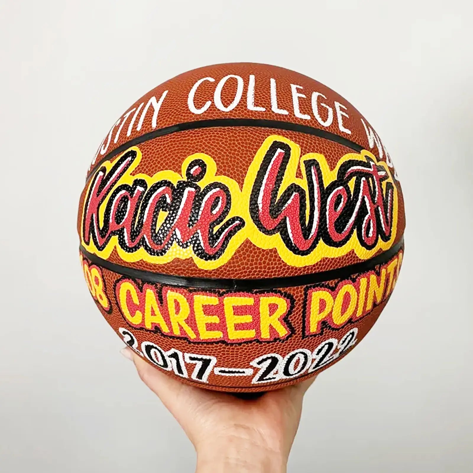 Personalized Custom Painted Basketball - Family Watchs