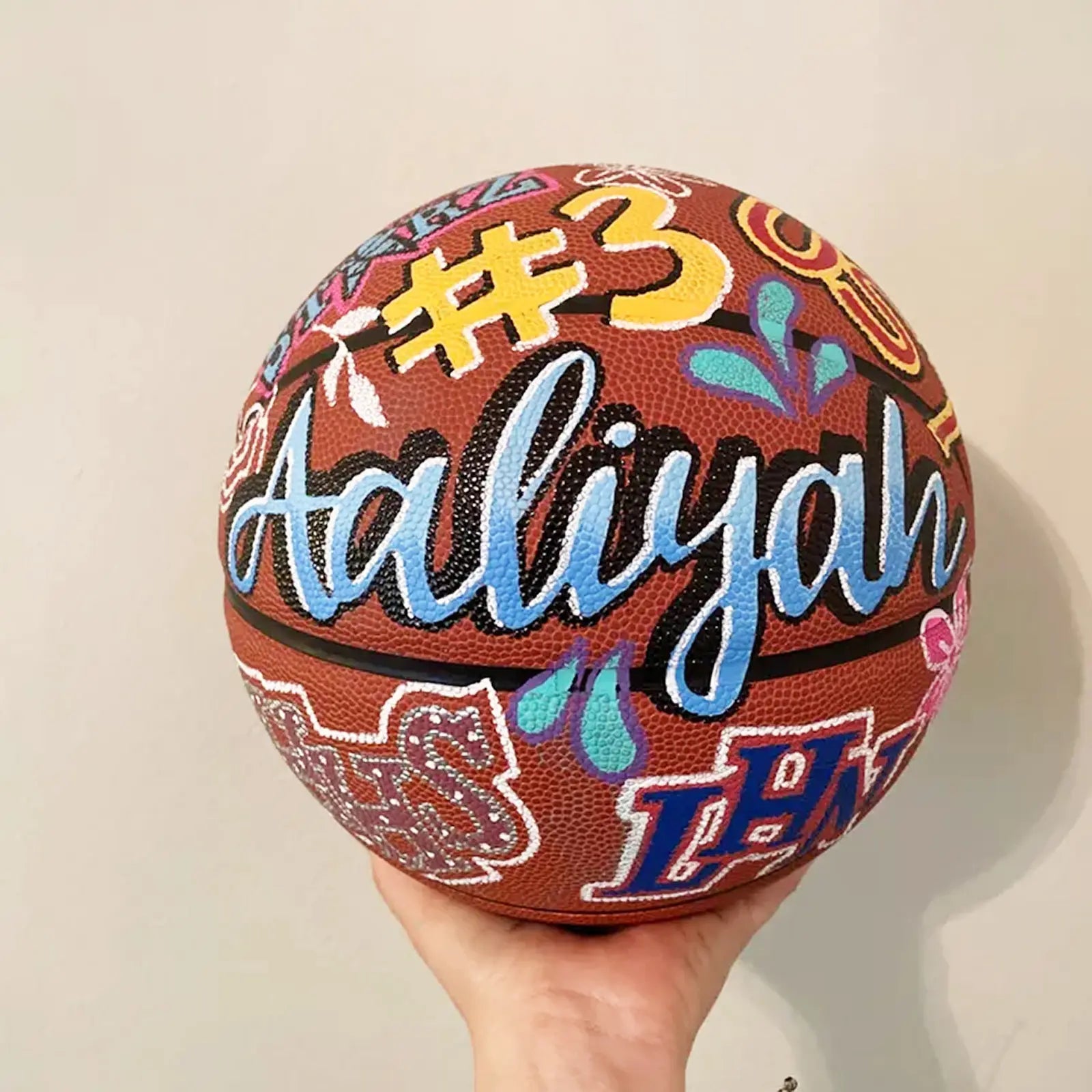 Personalized Custom Painted Basketball - Family Watchs