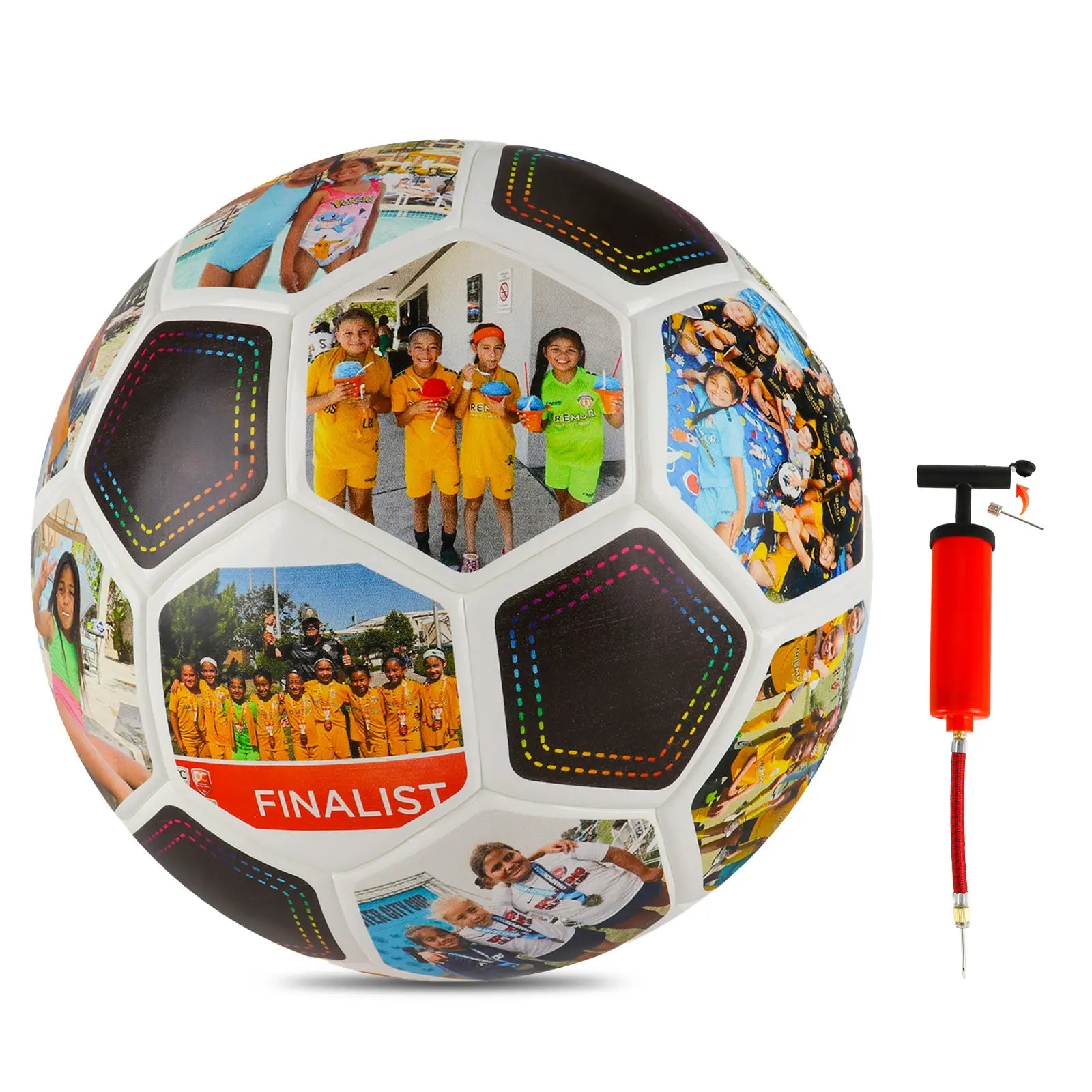 Personalized Custom Photo And Text Gift Soccer Ball Perfect for any occasion - Family Watchs