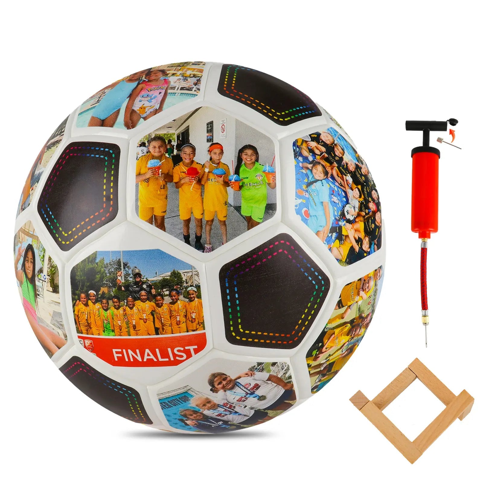 Personalized Custom Photo And Text Gift Soccer Ball Perfect for any occasion - Family Watchs