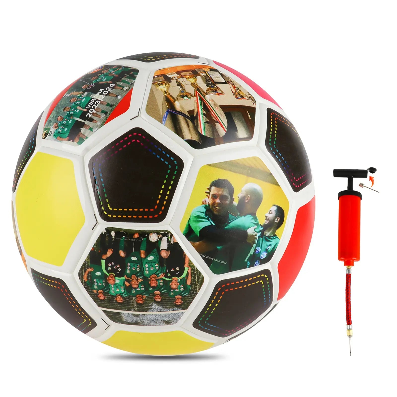 Personalized Custom Photo Soccer Ball Gift For Coach, Dad, Son - Family Watchs