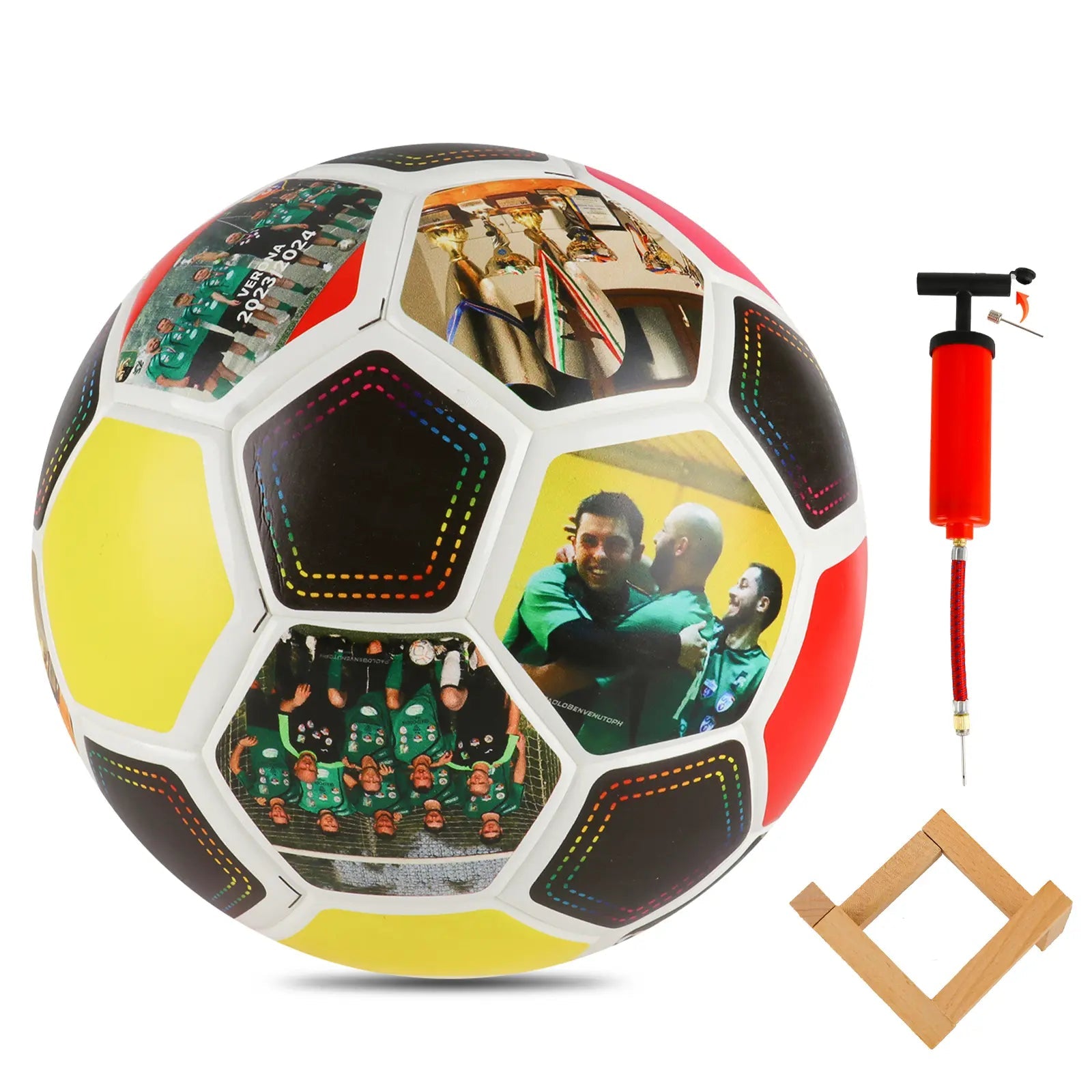 Personalized Custom Photo Soccer Ball Gift For Coach, Dad, Son - Family Watchs