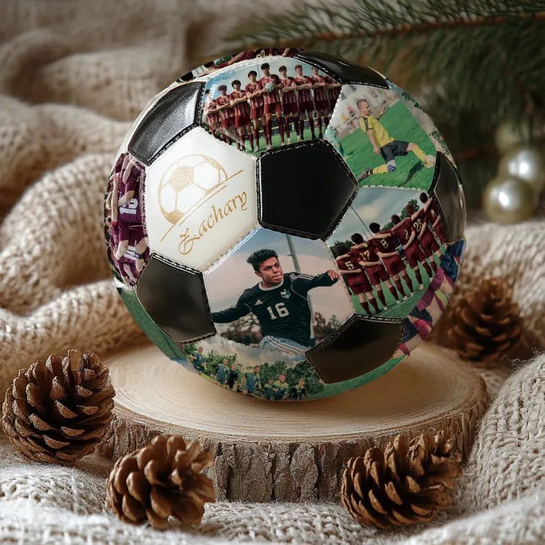 Personalized Custom Photo Soccer Ball Gift For Team Coach - Family Watchs