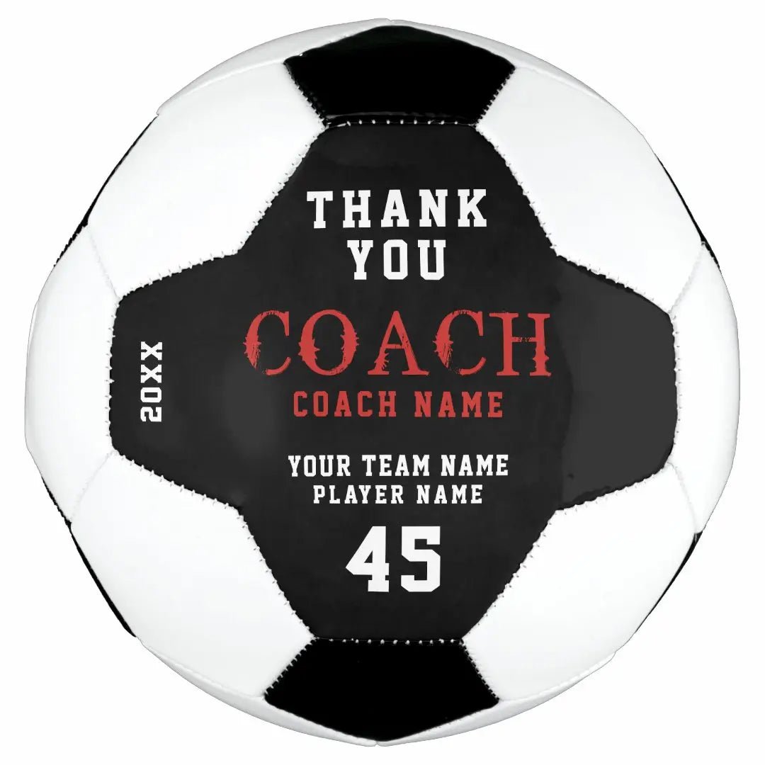 Personalized Customized Soccer Balls Thank You Coach Name Team Number Soccer Balls - Family Watchs