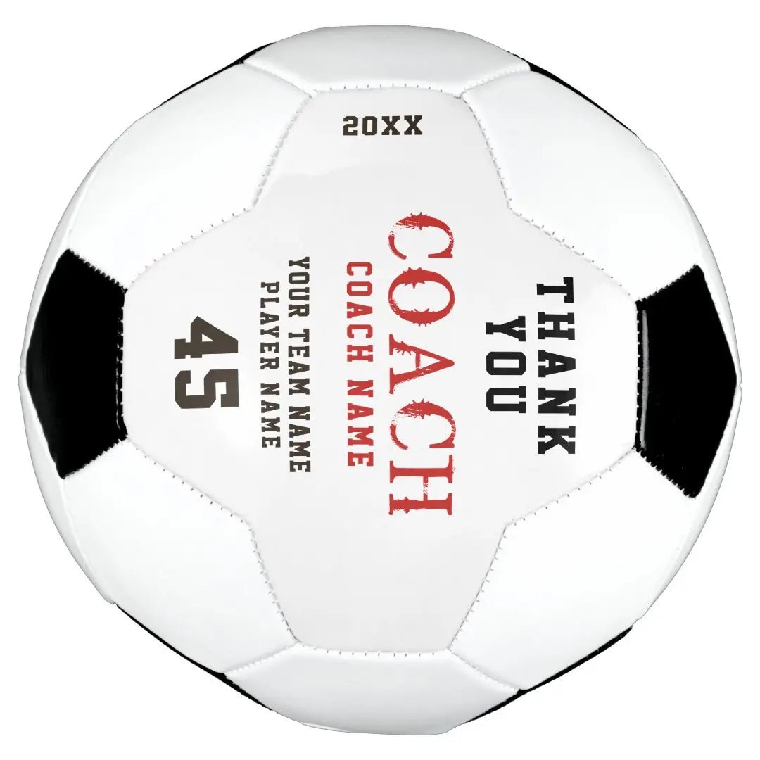 Personalized Customized Soccer Balls Thank You Coach Name Team Number Soccer Balls - Family Watchs