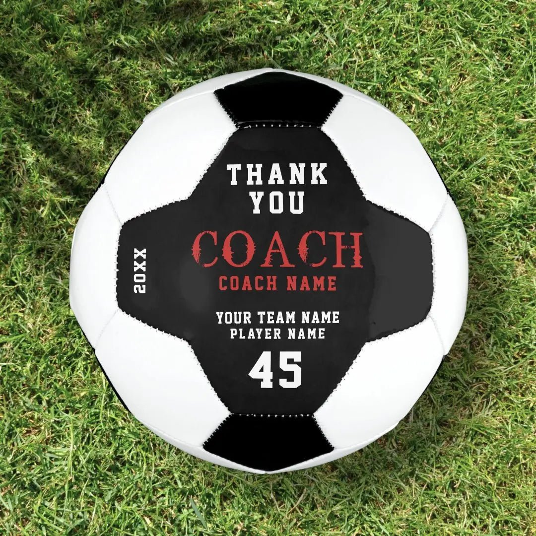 Personalized Customized Soccer Balls Thank You Coach Name Team Number Soccer Balls - Family Watchs