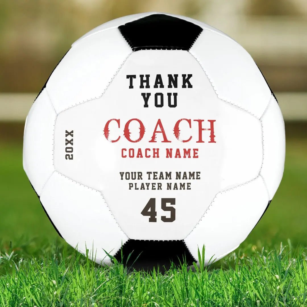 Personalized Customized Soccer Balls Thank You Coach Name Team Number Soccer Balls - Family Watchs