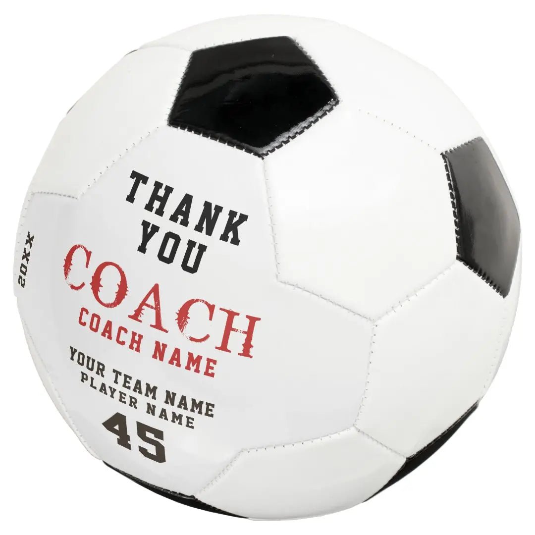 Personalized Customized Soccer Balls Thank You Coach Name Team Number Soccer Balls - Family Watchs