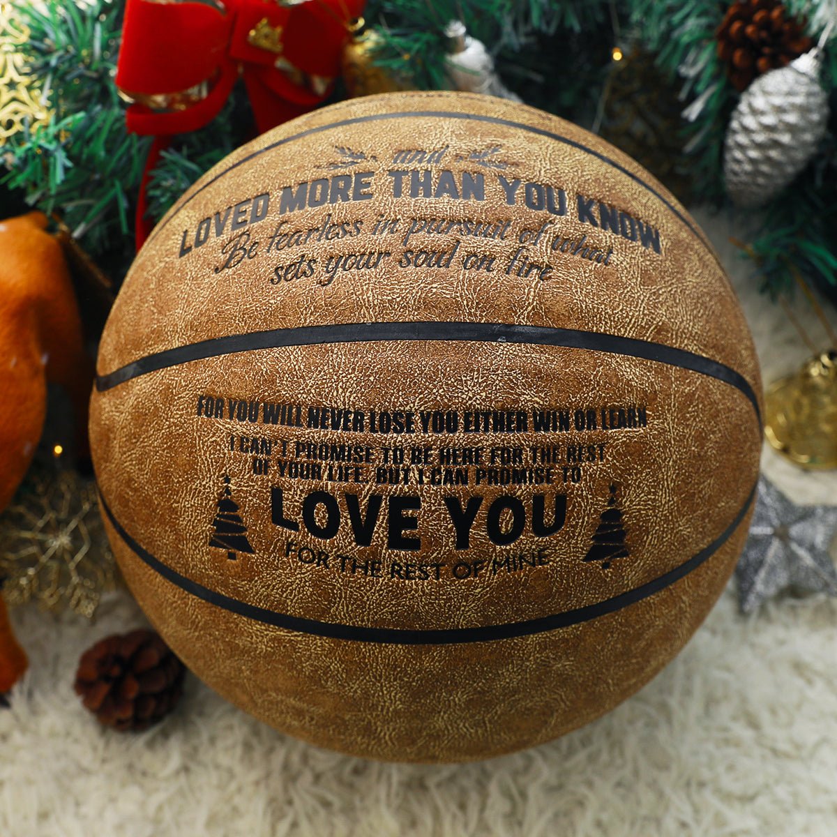 Personalized Letter Basketball For Grandson, Basketball Indoor/Outdoor Game Ball For Boy, Birthday Christmas Gift For Grandson, Christmas - Family Watchs
