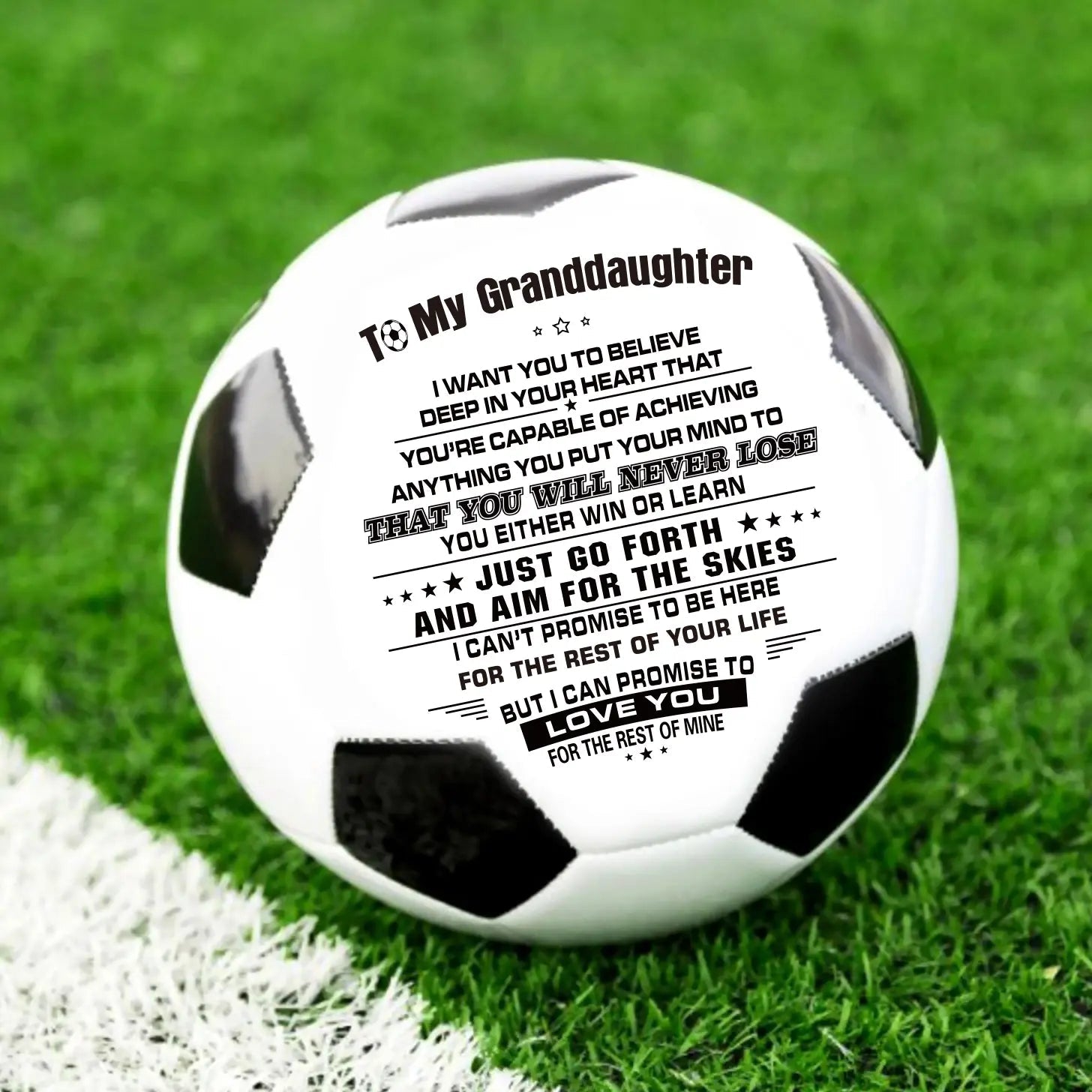 Personalized Printed Soccer Ball Football For My Grandson, Birthday Christmas Graduation Gift For Grandson, Perfect For Outdoor & Indoor Match Or Game，Size 5 - Family Watchs