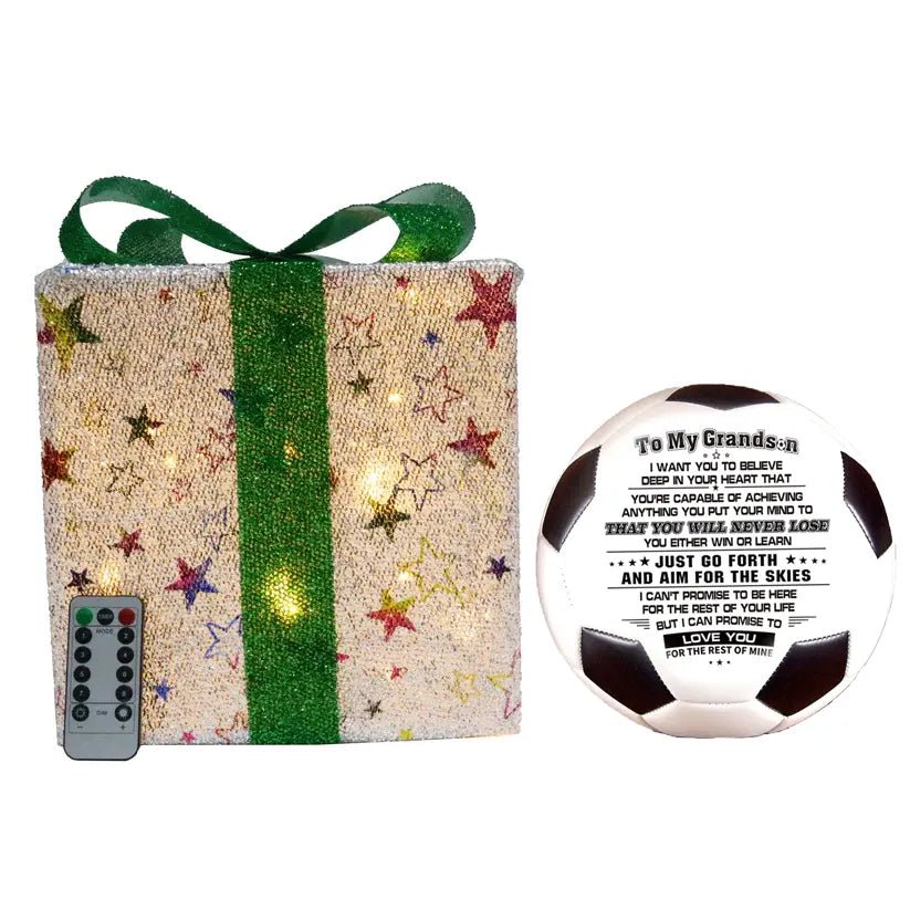 Personalized Printed Soccer Ball Football For My Grandson, Birthday Christmas Graduation Gift For Grandson, Perfect For Outdoor & Indoor Match Or Game，Size 5 - Family Watchs