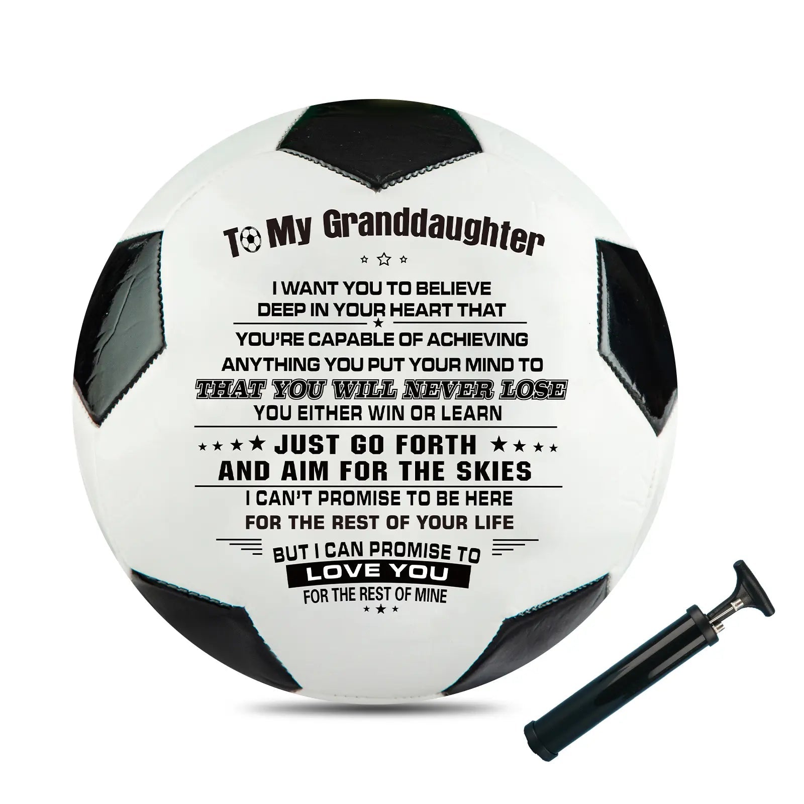 Personalized Printed Soccer Ball Football For My Grandson, Birthday Christmas Graduation Gift For Grandson, Perfect For Outdoor & Indoor Match Or Game，Size 5 - Family Watchs