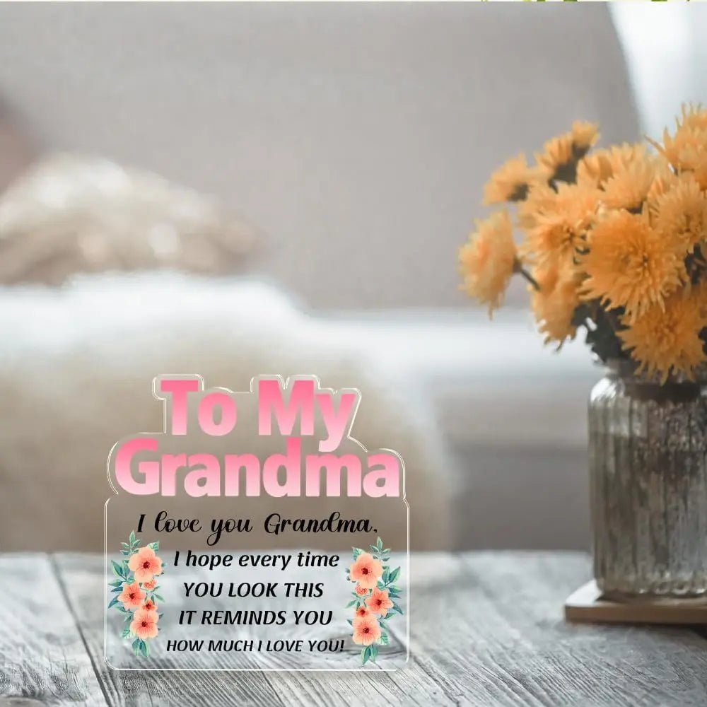 To My Grandma - Grandma Birthday Present, Gifts for Grandma Mothers Day Acrylic Gift - Family Watchs