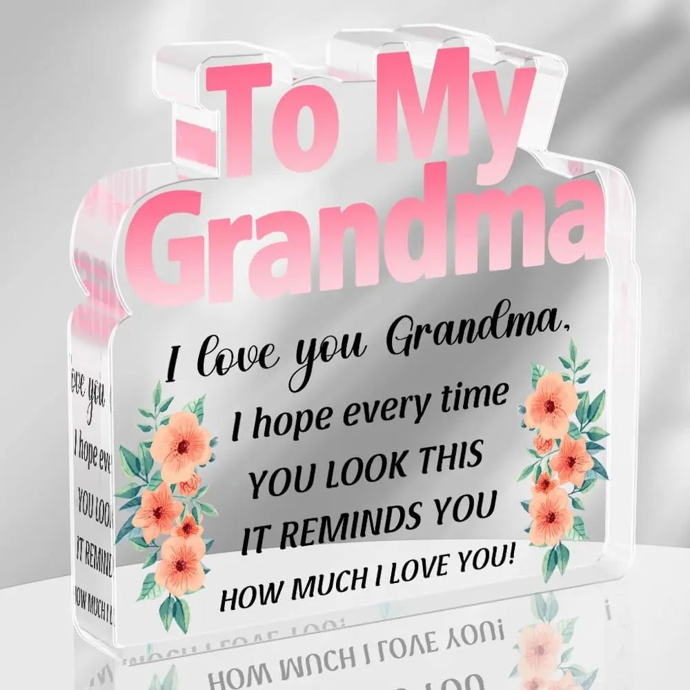 To My Grandma - Grandma Birthday Present, Gifts for Grandma Mothers Day Acrylic Gift - Family Watchs