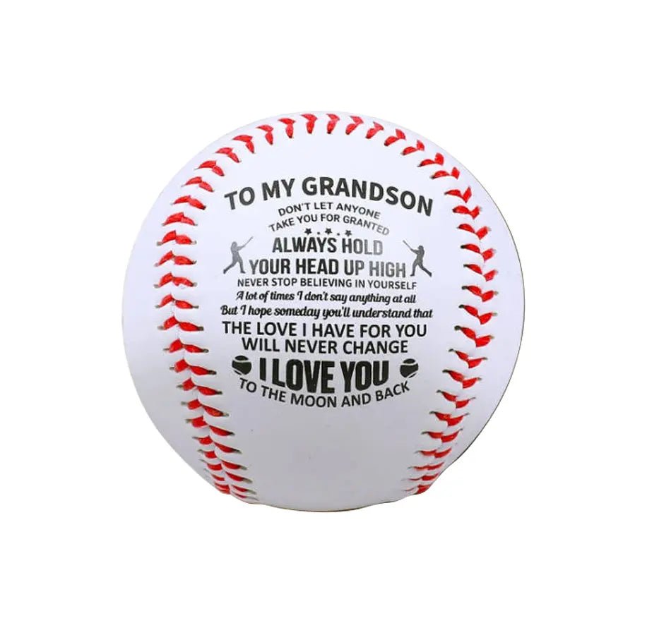 To My Grandson - Love You Birthday Graduation Christmas Holiday Gift Personalized Baseball - Family Watchs