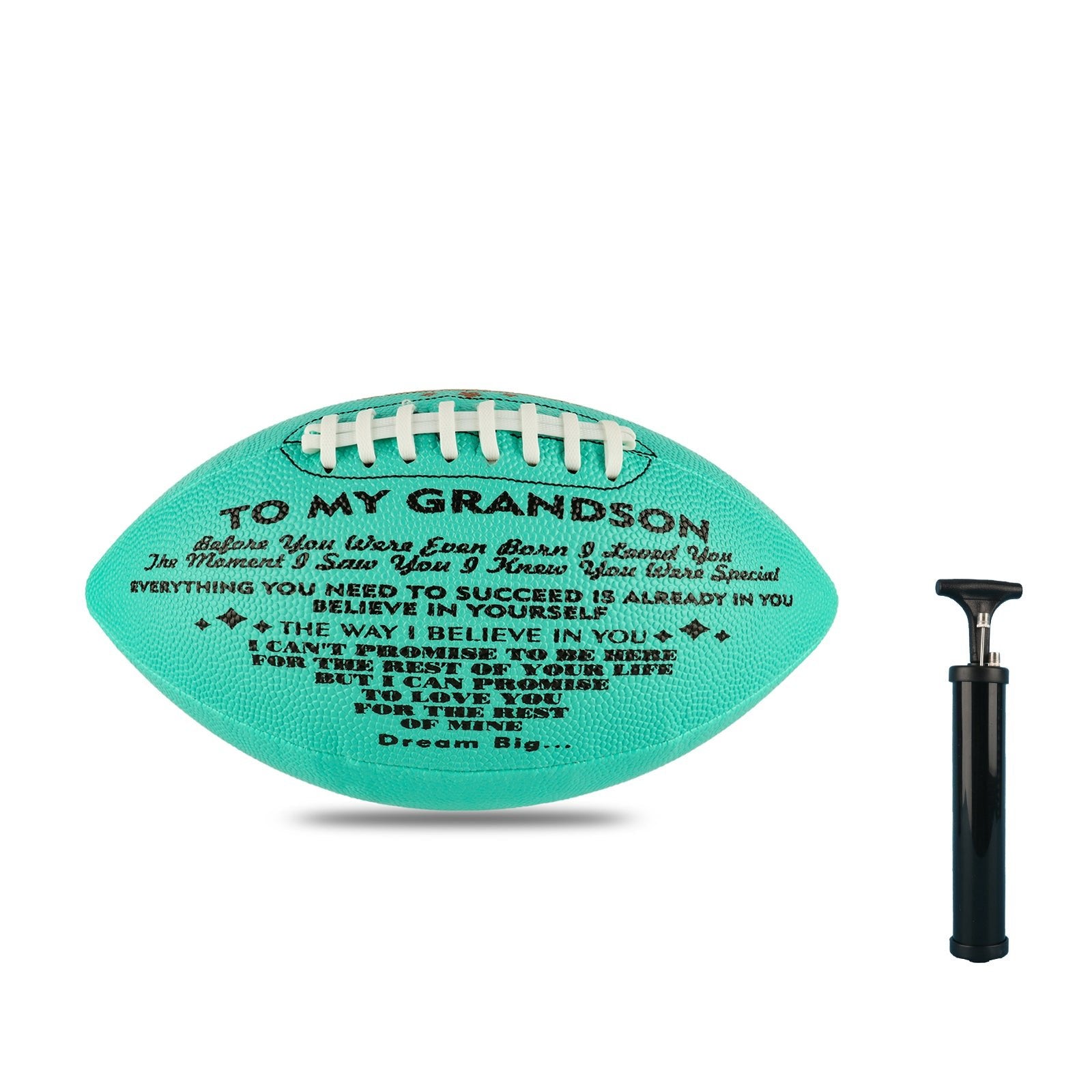 To My Grandson - Personalized Football Birthday Graduation Christmas Holiday Gift, Blue - Family Watchs