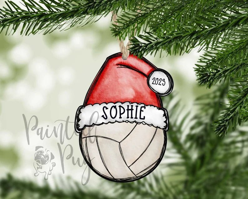 Volleyball Christmas Ornament, 2023 Volleyball Ornament Personalized, 2023 Christmas Ornament, Personalized Ornament, Volleyball Coach Gift - Family Watchs