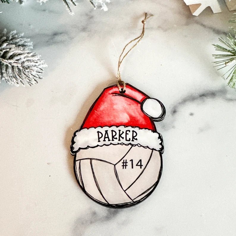 Volleyball Christmas Ornament, 2023 Volleyball Ornament Personalized, 2023 Christmas Ornament, Personalized Ornament, Volleyball Coach Gift - Family Watchs