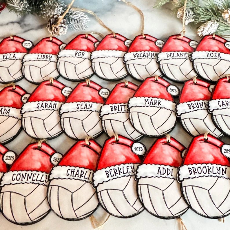 Volleyball Christmas Ornament, 2023 Volleyball Ornament Personalized, 2023 Christmas Ornament, Personalized Ornament, Volleyball Coach Gift - Family Watchs